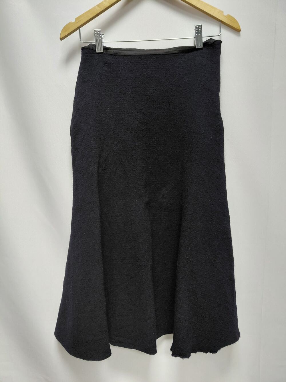 LAFAYETTE 148 NEW YORK Wool Skirt Black Solid Lined Size 4 - Picture 1 of 10